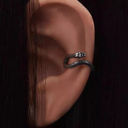 Gothic Coiled Snake Ear Cuffs