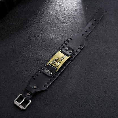 Viking Axe Norse Weapon Leather Bracelet