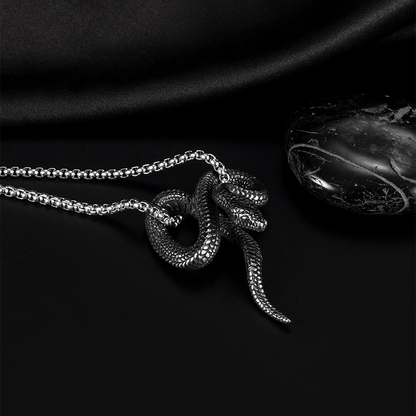 Gothic Python Snake-Shaped Necklace