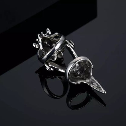 Norse Dragon Skull Full Finger Ring