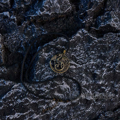 Gothic Celtic Flying Dragon Necklace