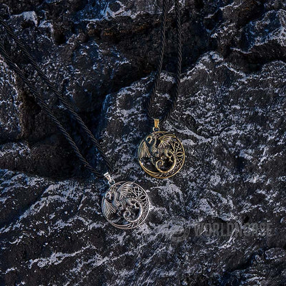 Gothic Celtic Flying Dragon Necklace