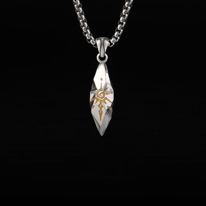 Wish Emblem Hammered Necklace