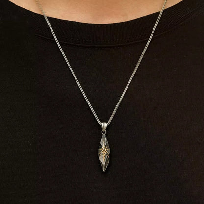 Wish Emblem Hammered Necklace