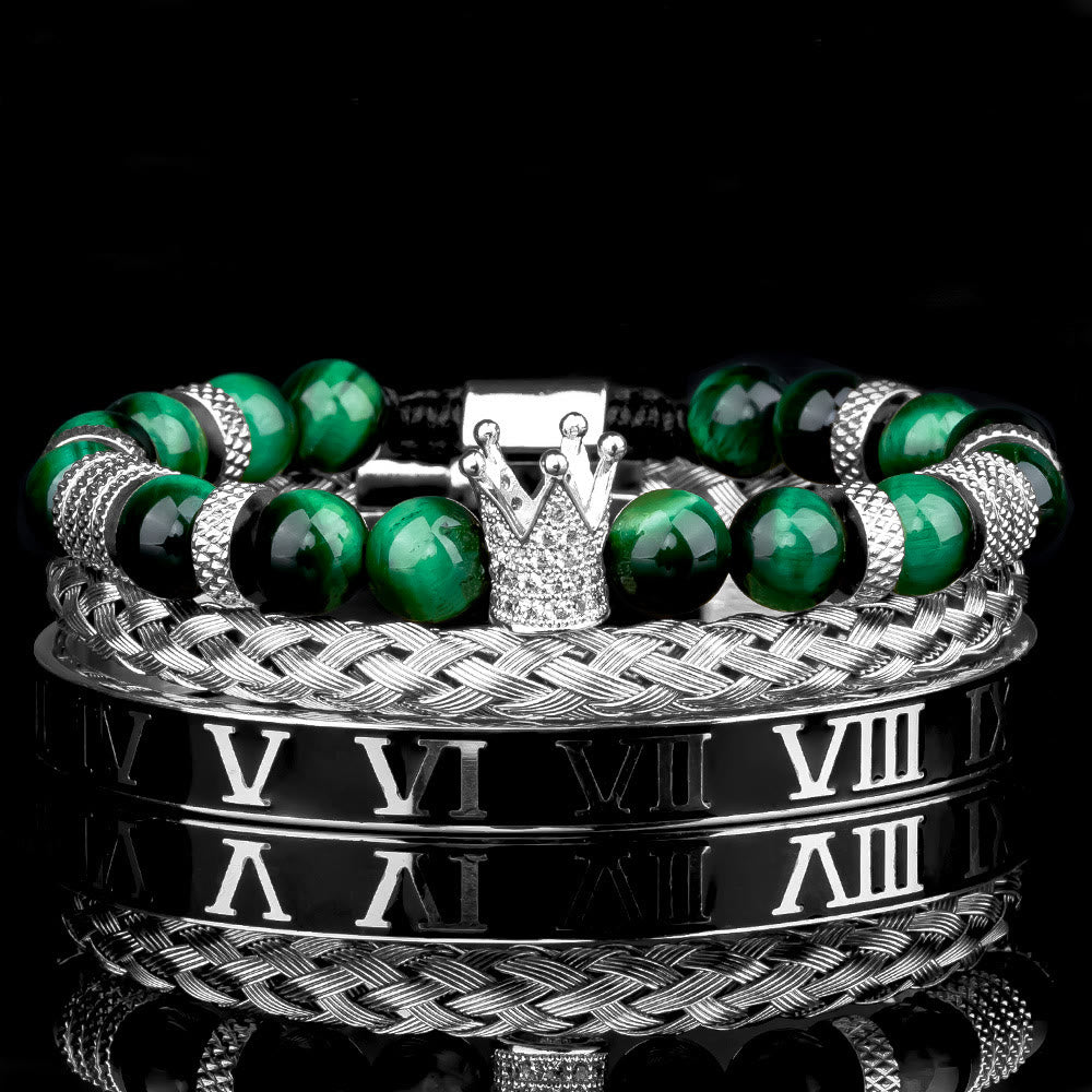 Royal Crown Stones Bracelet Set