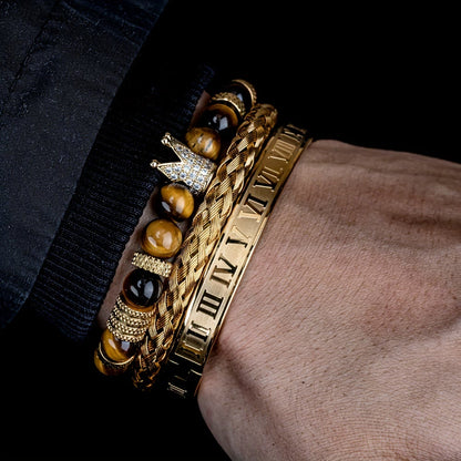 Royal Crown Stones Bracelet Set