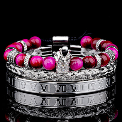 Royal Crown Stones Bracelet Set