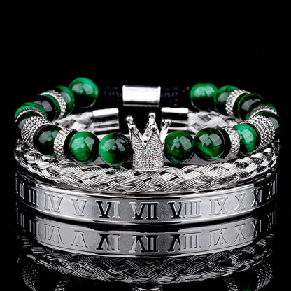Royal Crown Stones Bracelet Set