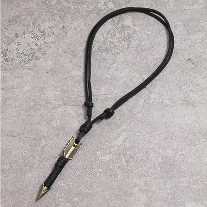 Vintage Arrow Finn Leather Necklace