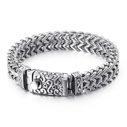 Nordic Patterns Cube Link Bracelet