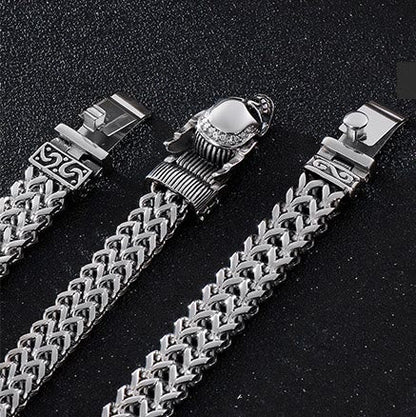 Nordic Patterns Cube Link Bracelet