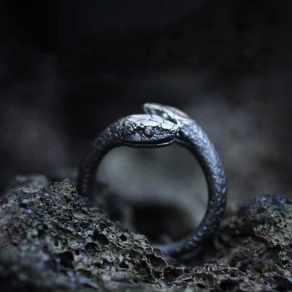Jormungandr Two-Headed Snake Ring
