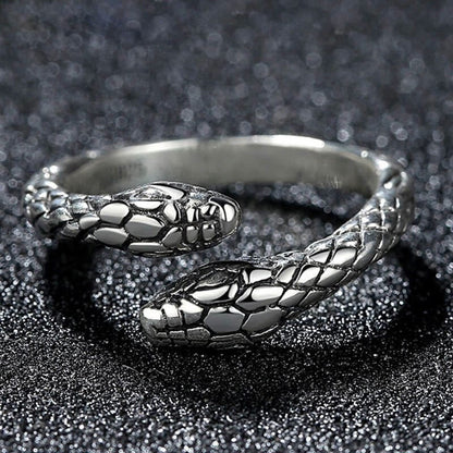 Jormungandr Two-Headed Snake Ring