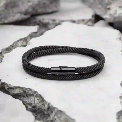 Minimalist Stainless Steel Magnetic Clasp Braided Bracelet