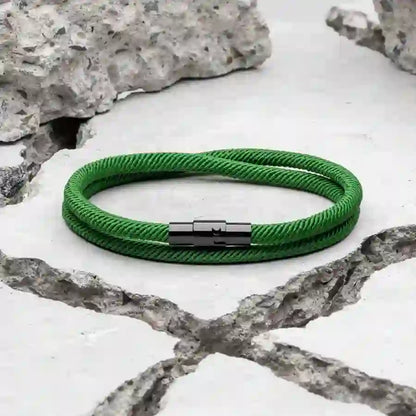 Minimalist Stainless Steel Magnetic Clasp Braided Bracelet