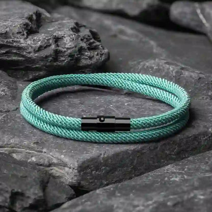Minimalist Stainless Steel Magnetic Clasp Braided Bracelet
