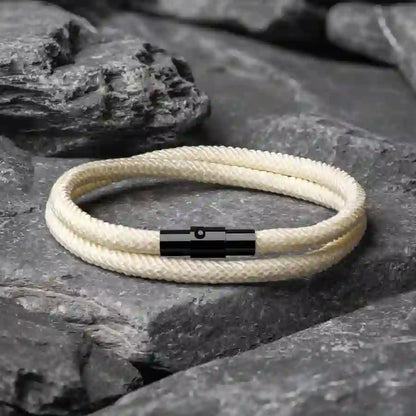 Minimalist Stainless Steel Magnetic Clasp Braided Bracelet