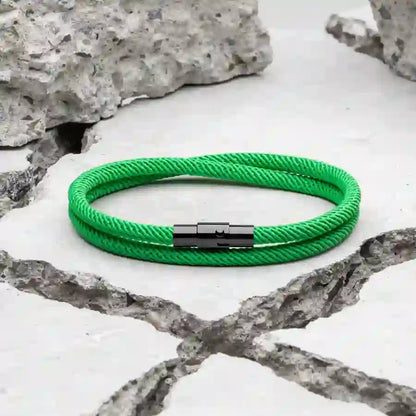 Minimalist Stainless Steel Magnetic Clasp Braided Bracelet