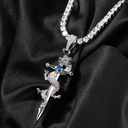 Odin's Sword Dragon Zircon Necklace