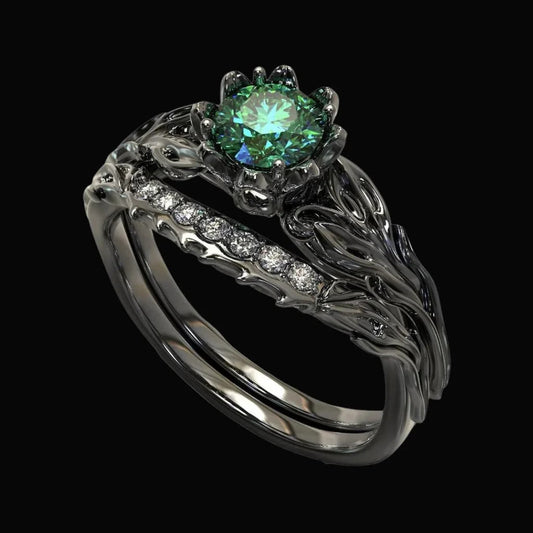 Forest Symphony Emerald Ring