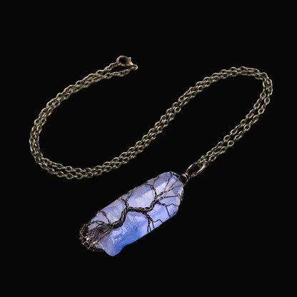 Yggdrasil Entwined Crystal Necklace