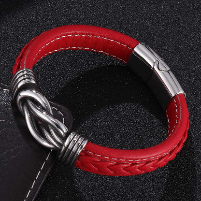 Men's Infinity Knot Leather Bracelet