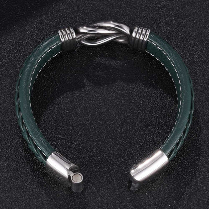 Men's Infinity Knot Leather Bracelet