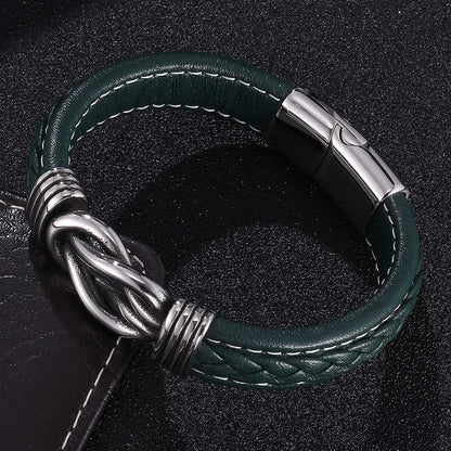 Men's Infinity Knot Leather Bracelet