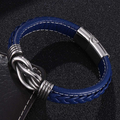 Men's Infinity Knot Leather Bracelet