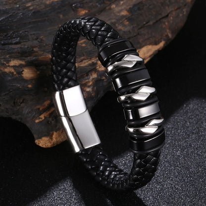 Punk Spiral Leather Bracelet