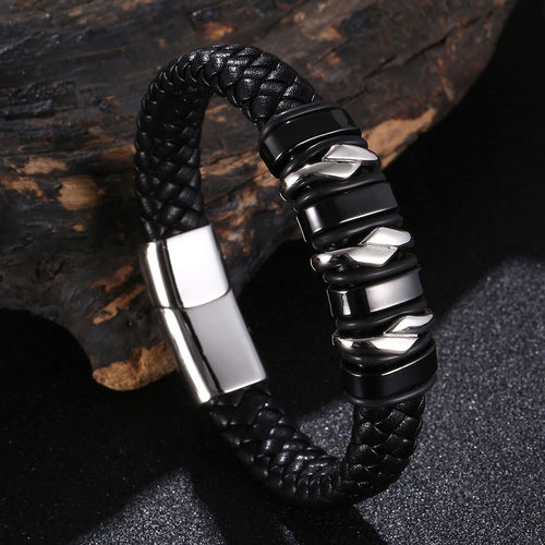 Punk Spiral Leather Bracelet