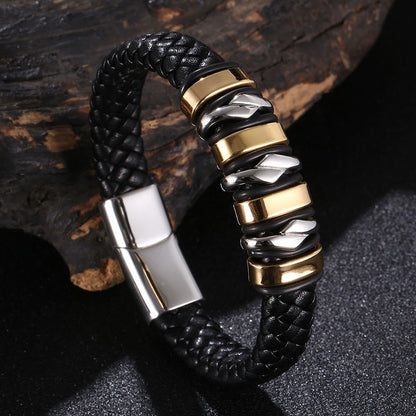 Punk Spiral Leather Bracelet