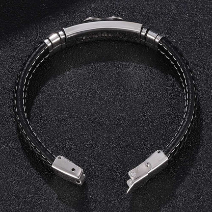 Infinity Eight Leather Bracelet
