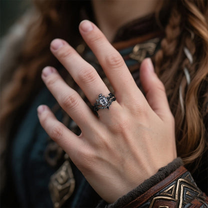 Valkyrie's Radiance Moissanite Ring