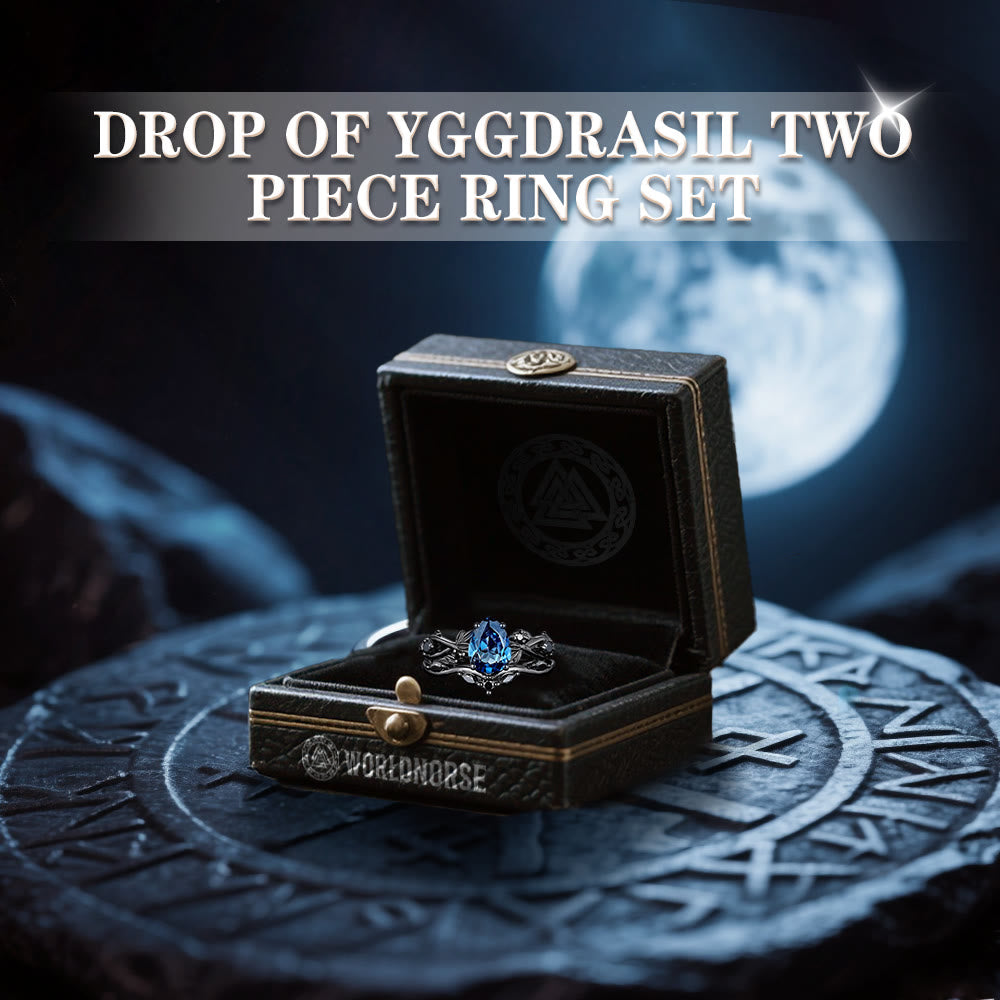 Drop Of Yggdrasil Two Piece Ring Set