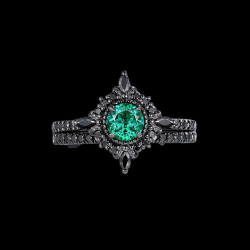 Emerald Norse Frost Ring