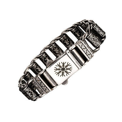 Viking Rune Barrel Chain Bracelet
