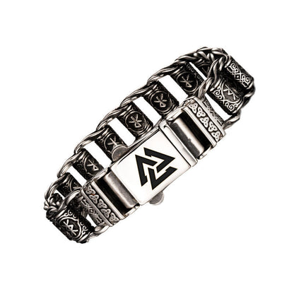 Viking Rune Barrel Chain Bracelet