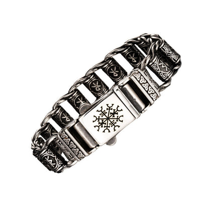 Viking Rune Barrel Chain Bracelet