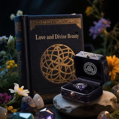 Midnight Blossom of Freyja Ring