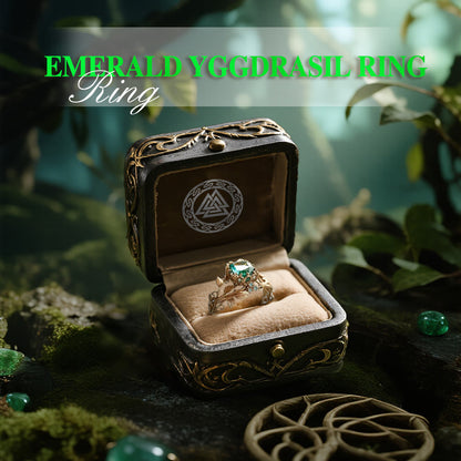 Emerald Yggdrasil Ring