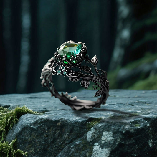 Emerald Yggdrasil Ring