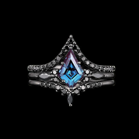 Black Twilight Crown Ring