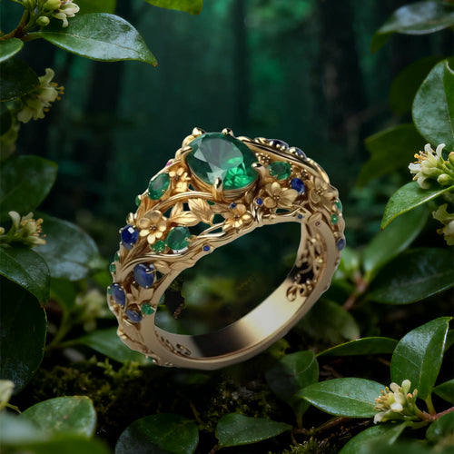 Bloom Leaf Hollow Ring