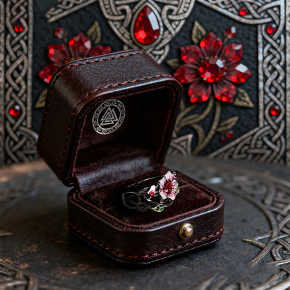 Mystic Tree Blossom Ruby Ring