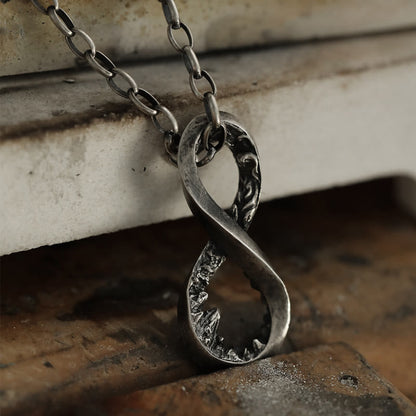 Handcrafted 999 Silver Infinity Mountain Necklace
