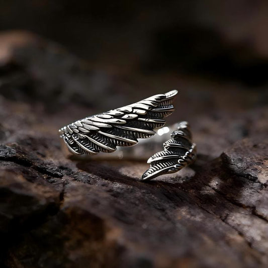 Forged Raven Wing Weft Ring