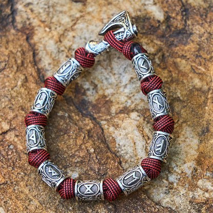 Viking Axe Rune Intertwine Braided Bracelet