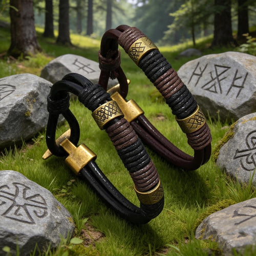 Nordic Braided Leather Voyager Bracelet