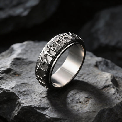 Classic Norse Rune Spinnner Ring